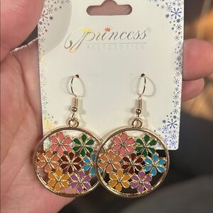 Multicolor Floral Earrings